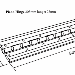Piano Hinge 305mm long x 25mm