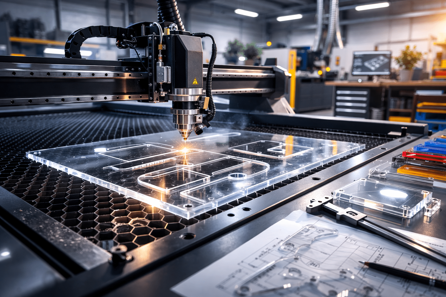 laser cutting with holland plastics, plastics online. cutting precision acrylic